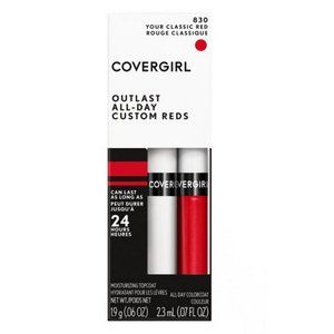 NIB COVERGIRL Outlast All Day Lip Color Custom Reds 830 Your Classic Red 2.3ml